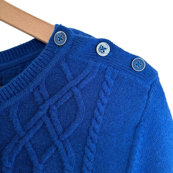 Talbots Lambswool Blend Cable Knit Sweater Preppy Old Money Quiet Luxury Large - Picture 5 of 13